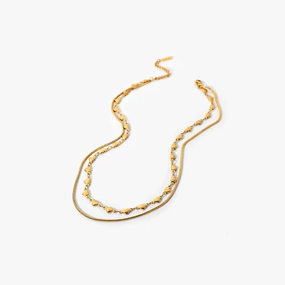 Dual Layered Heart Necklace
