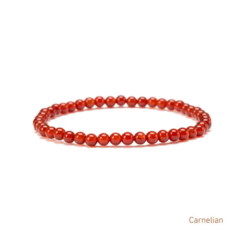 Elastic Natural Crystal Bracelet (Orange& Pink Tones)