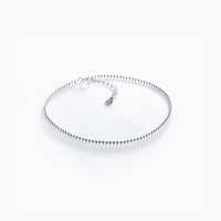 Beaded White Gold Anklet