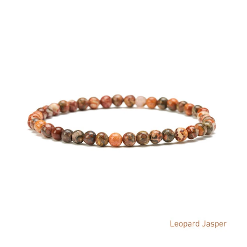 Elastic Natural Crystal Bracelet (Orange& Pink Tones)