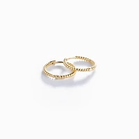 Ruched Gold Hoops