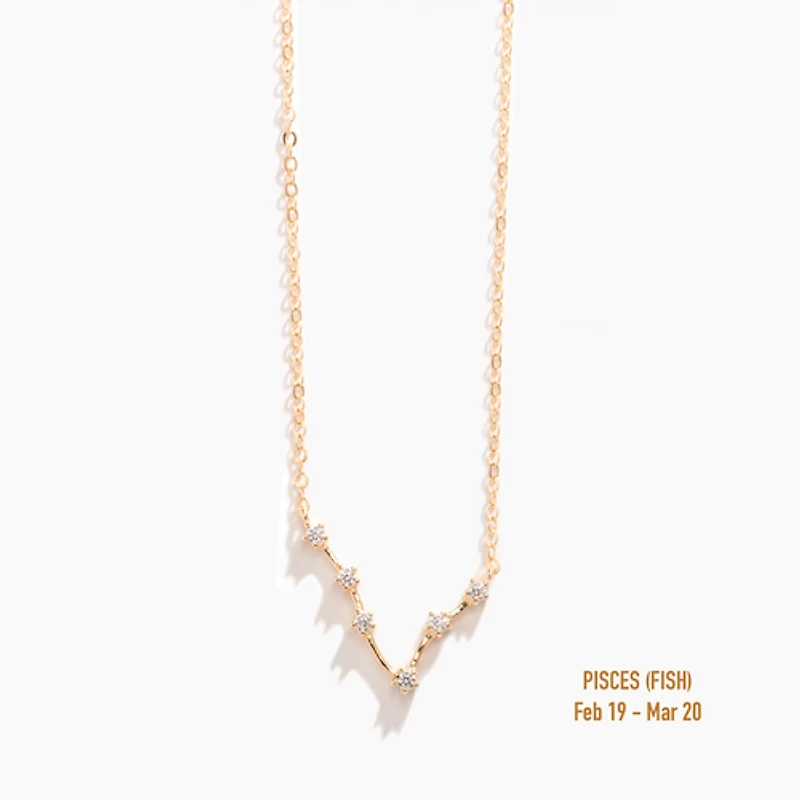 Champagne Gold Zodiac Necklace