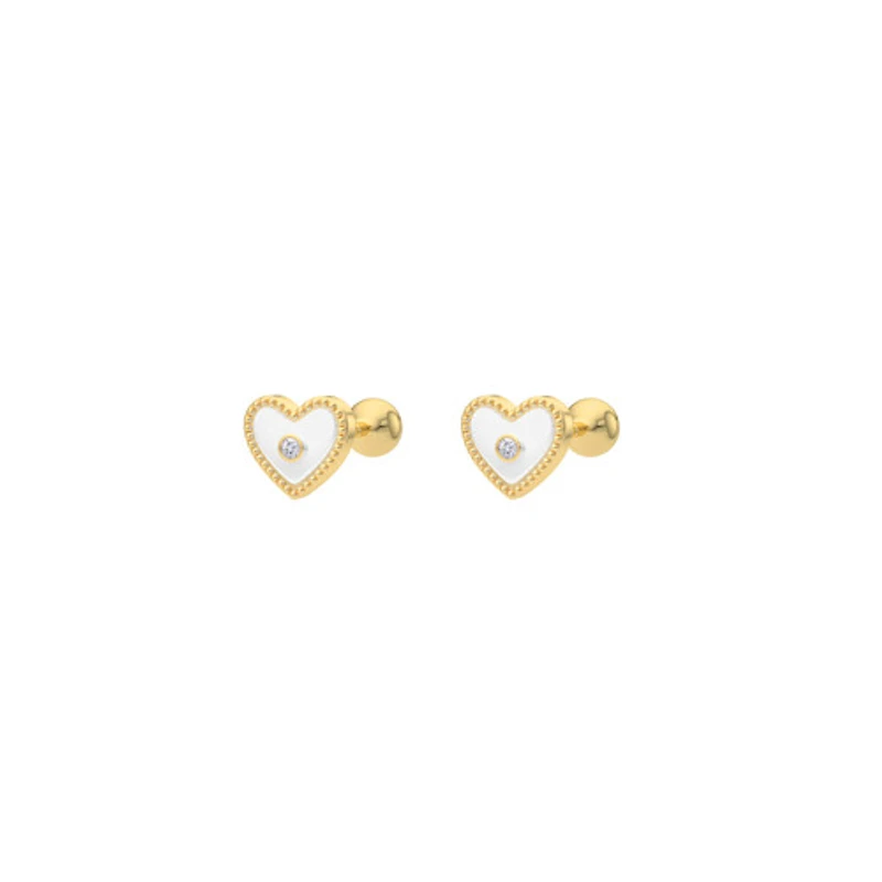 Color Heart Studs