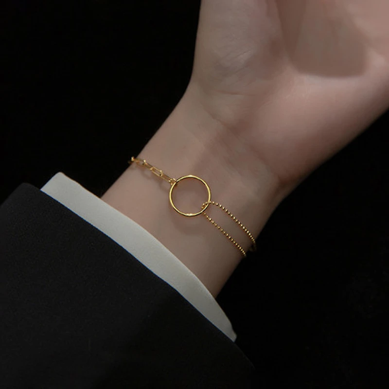 Asymmetrical Paperclip Bracelet