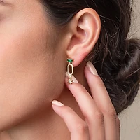 Green Asymmetrical Studs