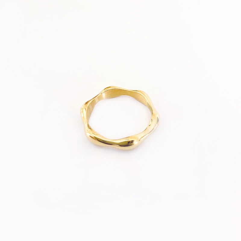 Gold Hexagon Ring