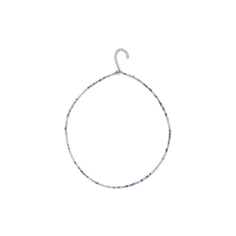 Natural Crystal Necklace (Blue Tones)