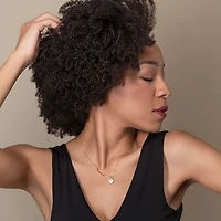 White Gold Floral Pearl Necklace