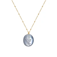 Floral Coin Necklace