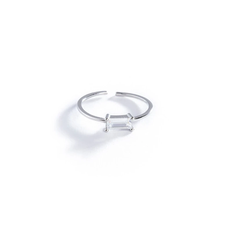 Emerald Cut White Gold Ring