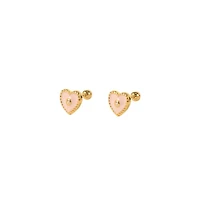 Color Heart Studs