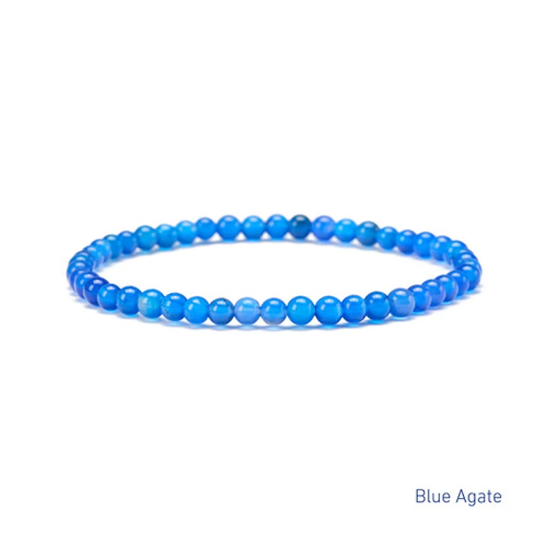 Elastic Natural Crystal Bracelet (Green & Blue Tones)