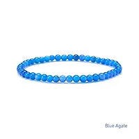 Elastic Natural Crystal Bracelet (Green & Blue Tones)