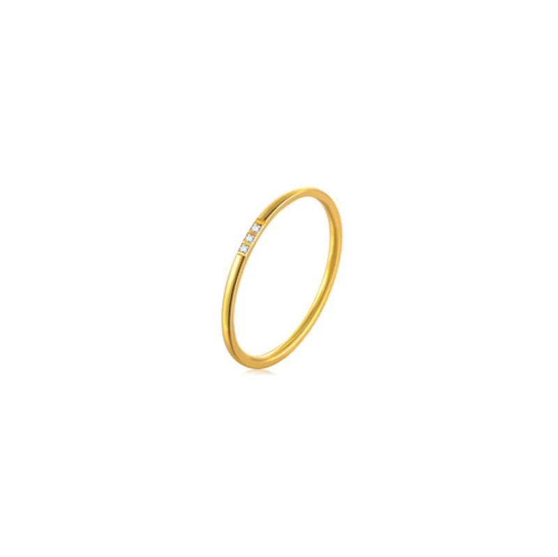Basic Stacking Ring with Crystals