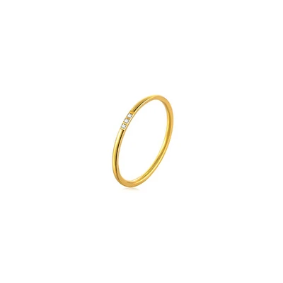Basic Stacking Ring with Crystals