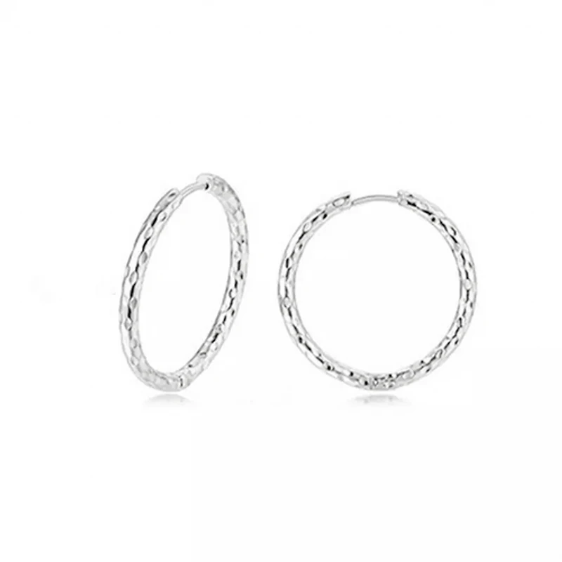 Hammered Classic Hoops