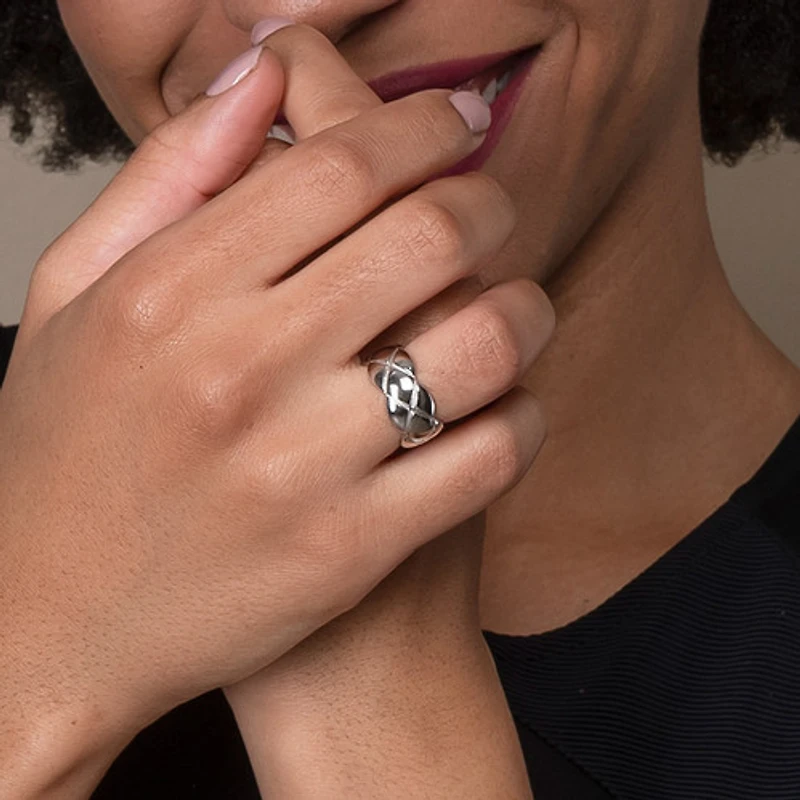 Puffed Dome Gold Ring