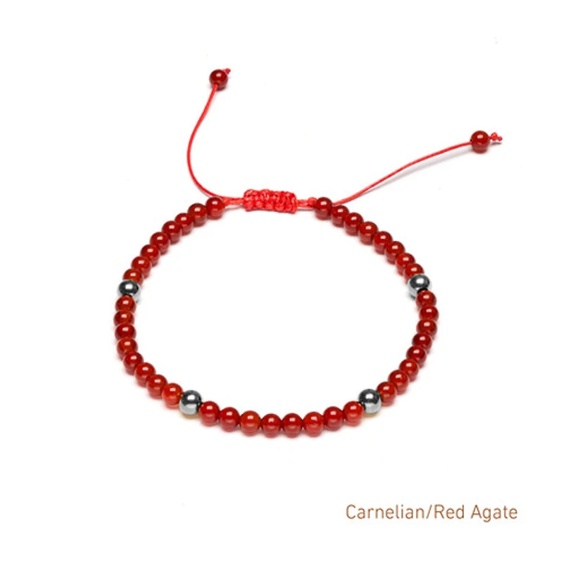 Braided Natural Crystal Bracelet (Autumn Hues)