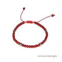 Braided Natural Crystal Bracelet (Autumn Hues)