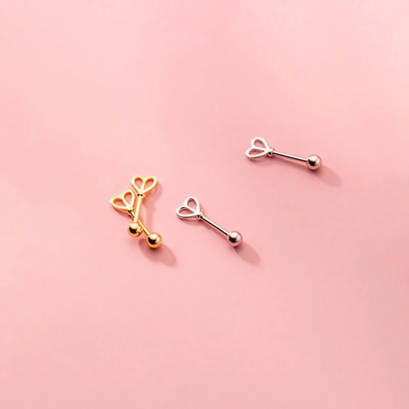Standing Heart Studs