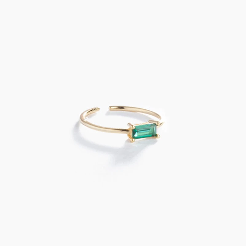 Emerald Cut Gold Ring