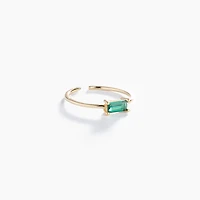 Emerald Cut Gold Ring
