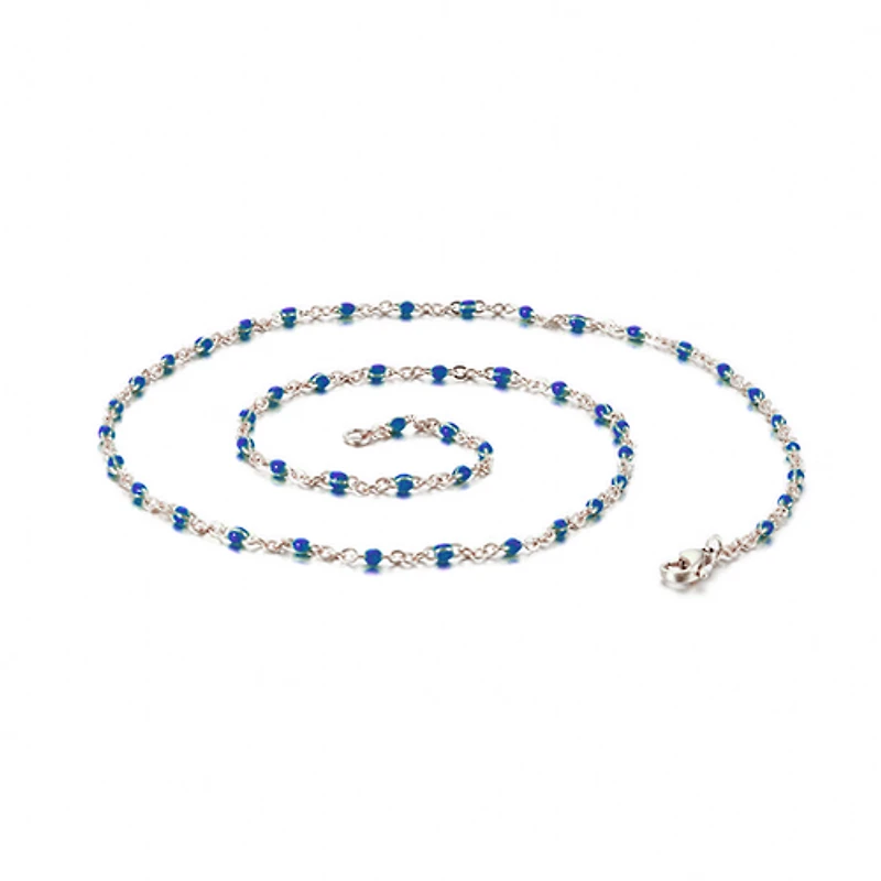 Color Beaded Chain Necklace