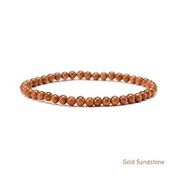 Elastic Natural Crystal Bracelet (Orange& Pink Tones)