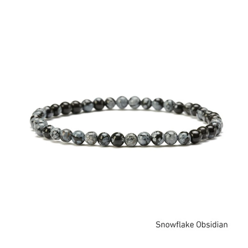 Elastic Natural Crystal Bracelet (Neutral Tones)