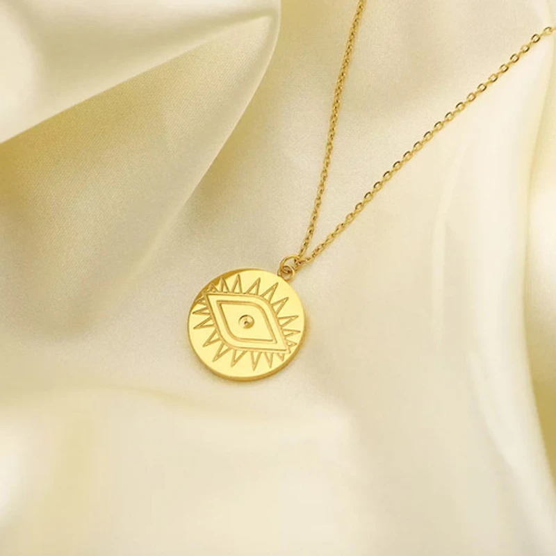 Evil Eye Coin Necklace