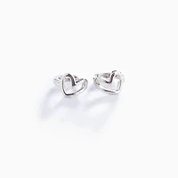 Gold Open Heart Mini Hoops