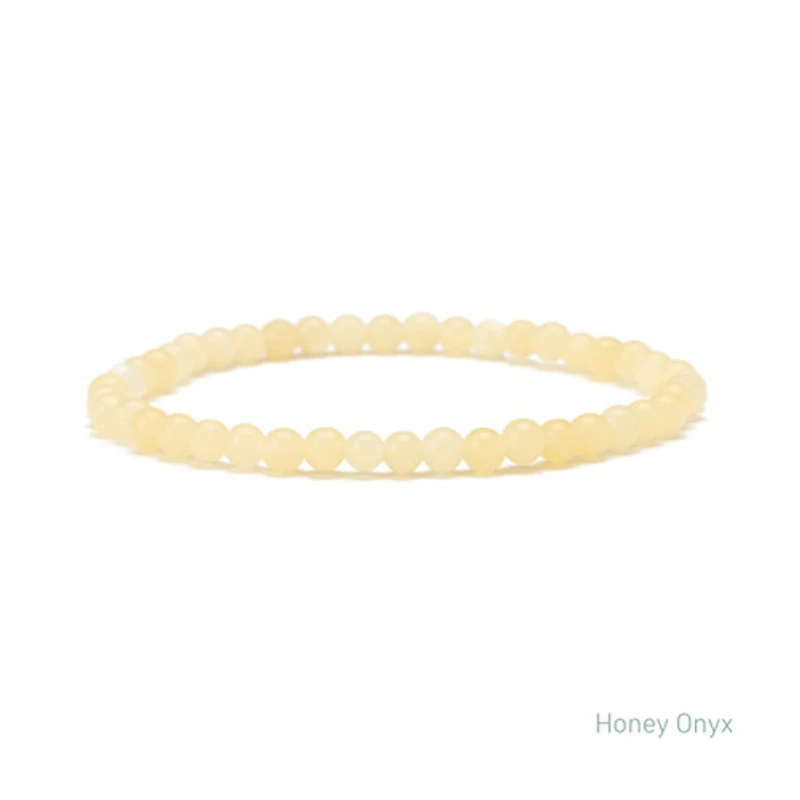Elastic Natural Crystal Bracelet (Neutral Tones)