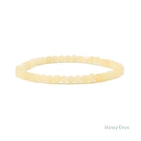 Elastic Natural Crystal Bracelet (Neutral Tones)