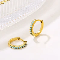 Turquoise Hoops