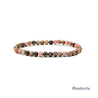 Elastic Natural Crystal Bracelet (Orange& Pink Tones)