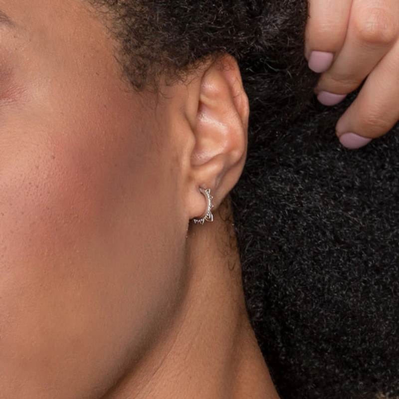 Layered Spike Mini Hoops