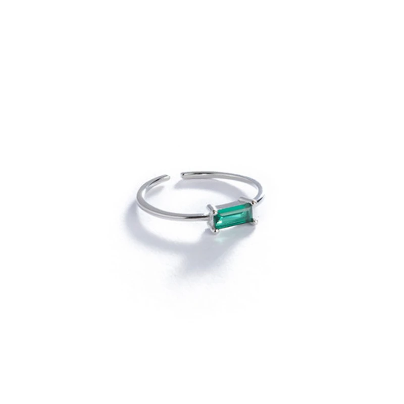 Emerald Cut White Gold Ring