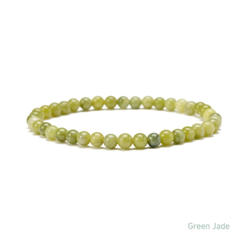 Elastic Natural Crystal Bracelet (Green & Blue Tones)