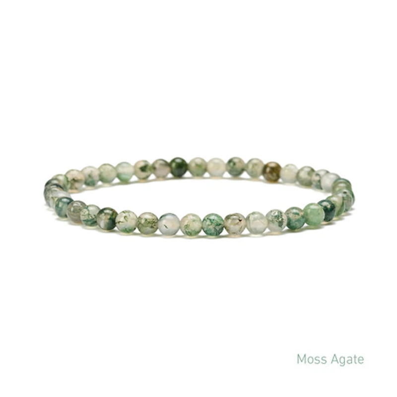 Elastic Natural Crystal Bracelet (Green & Blue Tones)