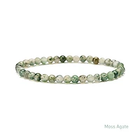 Elastic Natural Crystal Bracelet (Green & Blue Tones)