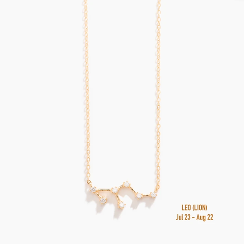 Champagne Gold Zodiac Necklace