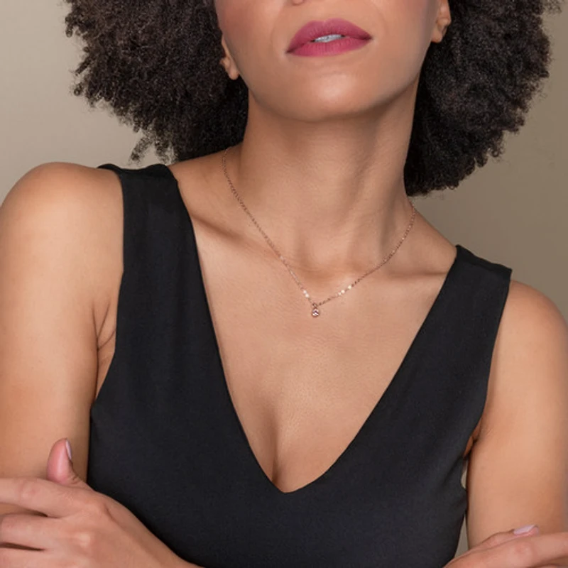 Vermeil Rose Gold Birthstone Necklace