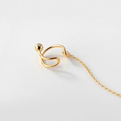 Gold Dangling Stacked Cuff