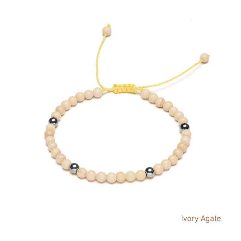 Braided Natural Crystal Bracelet (Basic Neutrals)