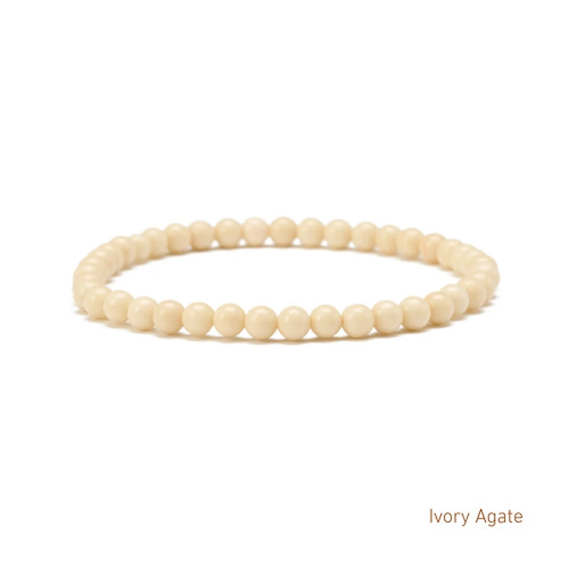 Elastic Natural Crystal Bracelet (Neutral Tones)