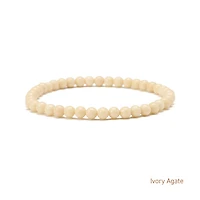Elastic Natural Crystal Bracelet (Neutral Tones)