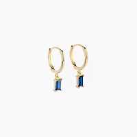 Gold Jewel Drop Huggie Hoops