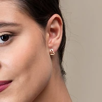 Gold Open Heart Mini Hoops