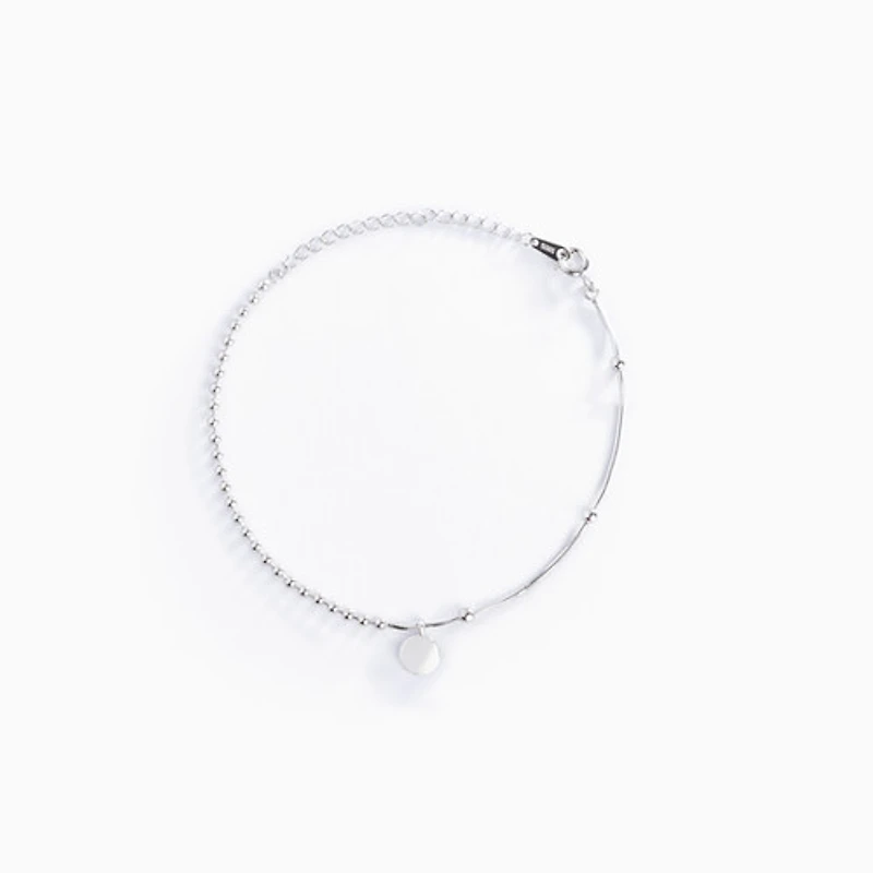 Rose Gold Circle Drop Bracelet