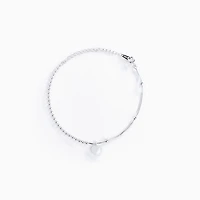 Rose Gold Circle Drop Bracelet